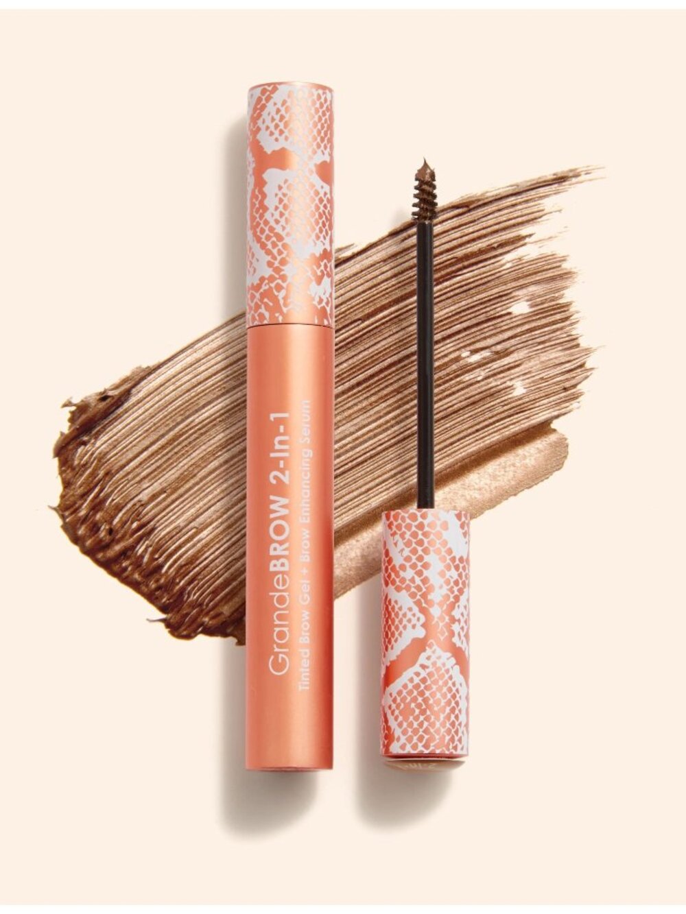 Grande BROW 2-In-1 Tinted Brow Gel + Brow Enhancing Serum NEW color MEDIUM